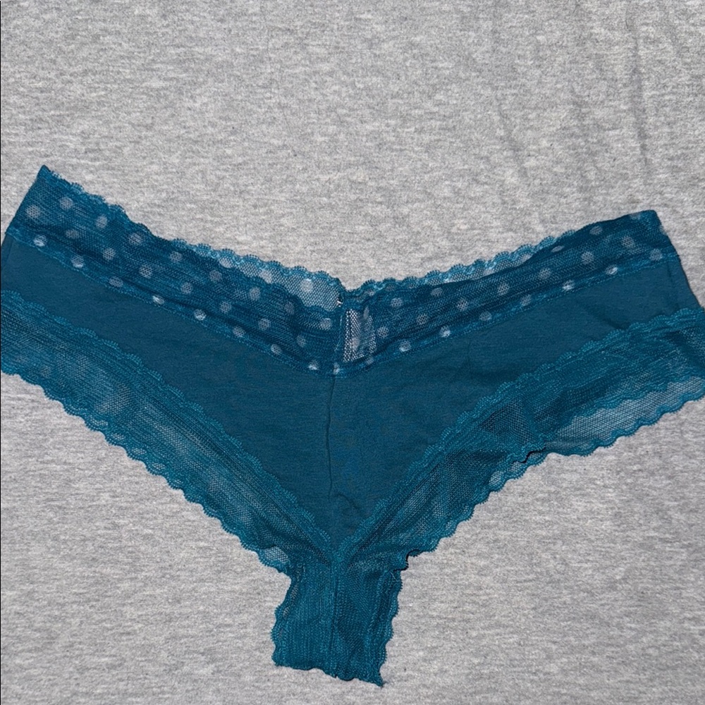 Teal Lace Victorias Secret Cheeky